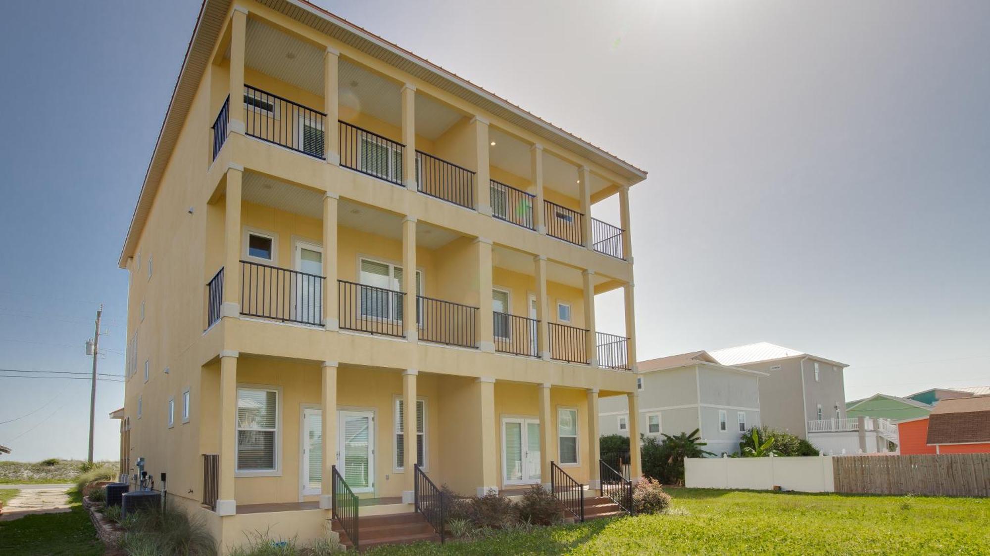 2 Gulf View Balconies! 3 Story Townhome With 4 Bedrooms, 4 Bathrooms! Sleeps12 Panama City Beach Exterior foto